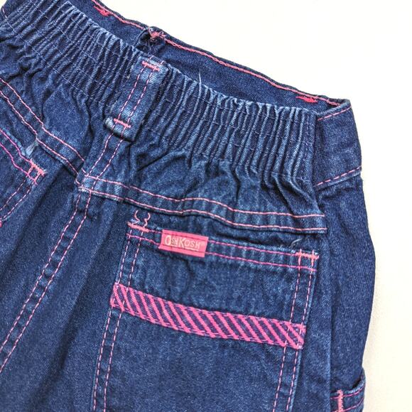 Vintage Oshkosh B'gosh Skirt Girls Size 6 Blue Denim Ruffle 90s - Picture 4 of 5